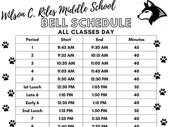All Classes Day Bell Schedule